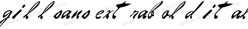 gillsans extrabolditalic字体转换